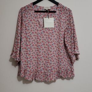 Cynthia Rowley Floral Design Blouse